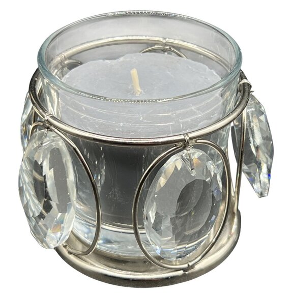 Crystal Pillar Silver Candle Holder 12" Set Of 3 Elegant Home Decor Centerpiece - Picture 8 of 16